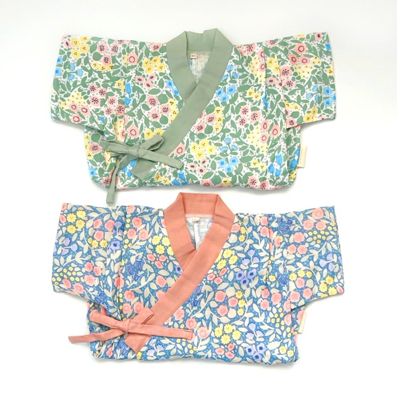 日暮里花园 手作有机棉二重纱甚平 - 包屁衣/连体衣 - 棉．麻 多色