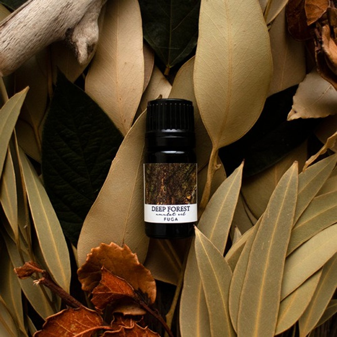 night time amulet oil【DEEP FOREST】带有森林香味的夜间护身符 - 香薰/精油/线香 - 玻璃 绿色
