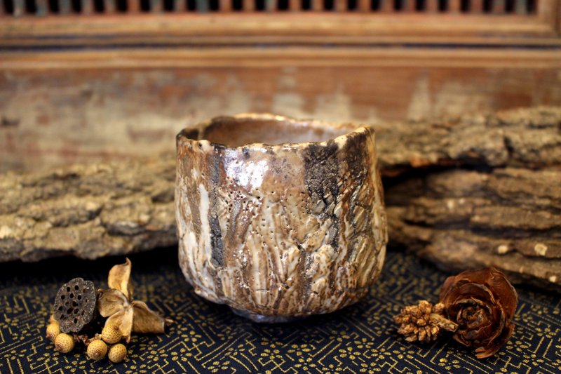 柴烧 | 红志野茶碗 - 茶具/茶杯 - 陶 卡其色