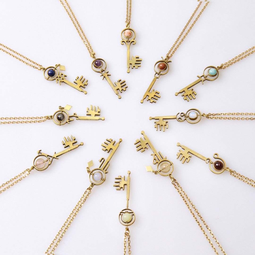 星之钥细项链 ZODIAC THIN CHAIN NECKLACE - 项链 - 铜/黄铜 