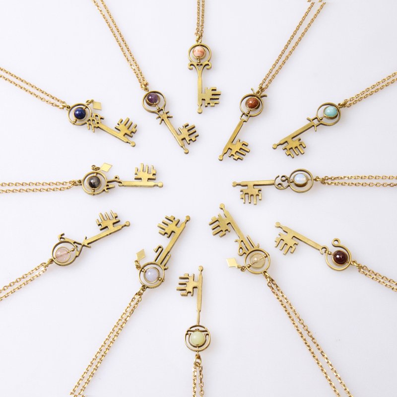 星之钥细项链 ZODIAC THIN CHAIN NECKLACE - 项链 - 铜/黄铜 