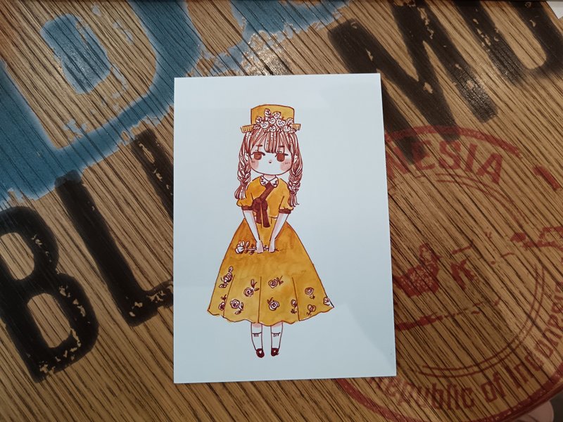 优雅风华钢笔淡彩原画 - 海报/装饰画/版画 - 纸 