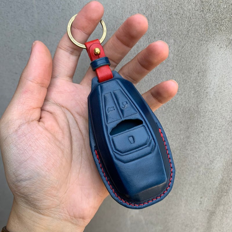 Aston Martin 马臀 钥匙套 奥斯顿马丁 DB11 Volante DBX Vantage - 钥匙链/钥匙包 - 真皮 红色