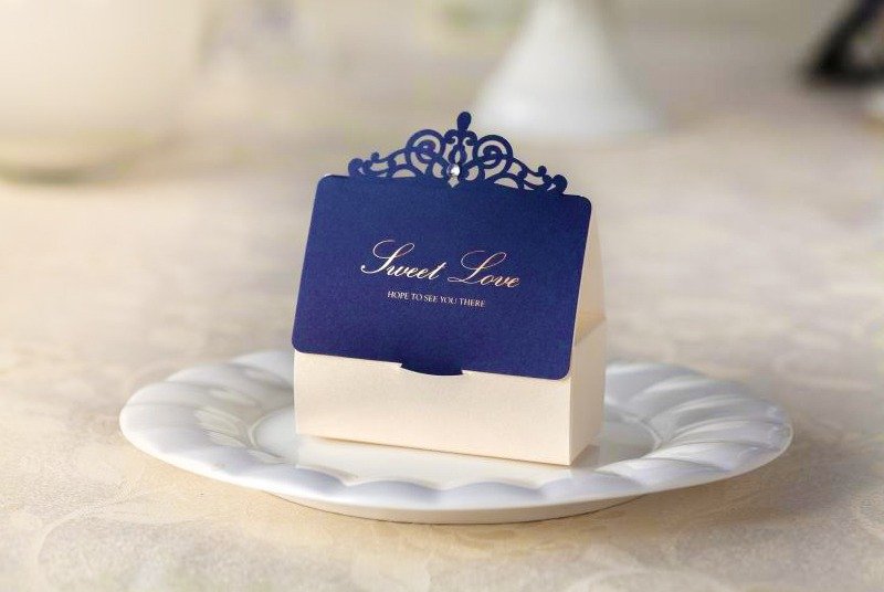 星空宝石 婚礼小物・猫痴茶定制化手工婚礼茶包礼盒 猫咪造型创意茶包 (50份起订 ) - 茶 - 新鲜食材 蓝色