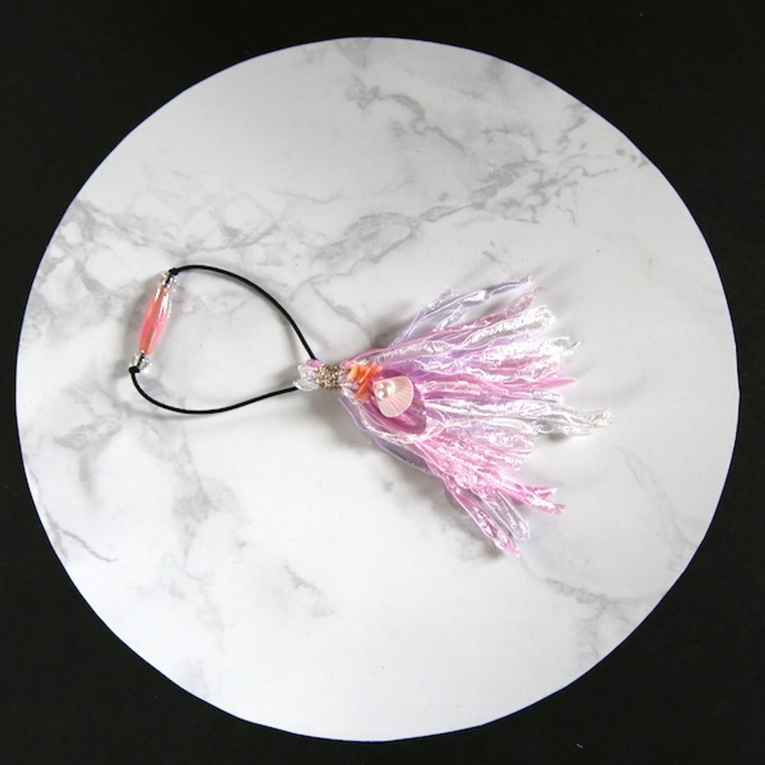 <Summer only> Coral and seashell sequins rubber ornament - 发饰 - 其他材质 粉红色