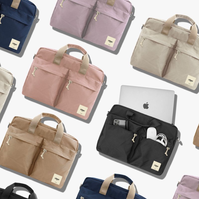 防泼水尼龙超轻笔电包11-15.6寸笔记型电脑 公文包 书包 macbook - 电脑包 - 其他材质 咖啡色