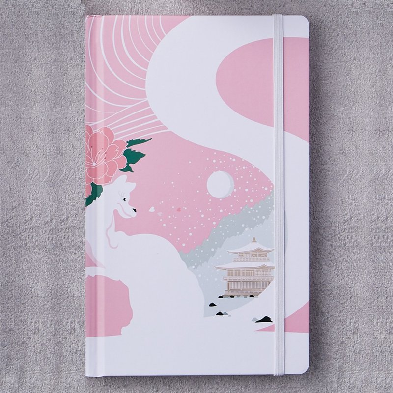 日本浮世绘L-A5/L25K无时效手帐/周历/记事本/行事历/日志-狐狸 - 笔记本/手帐 - 纸 粉红色