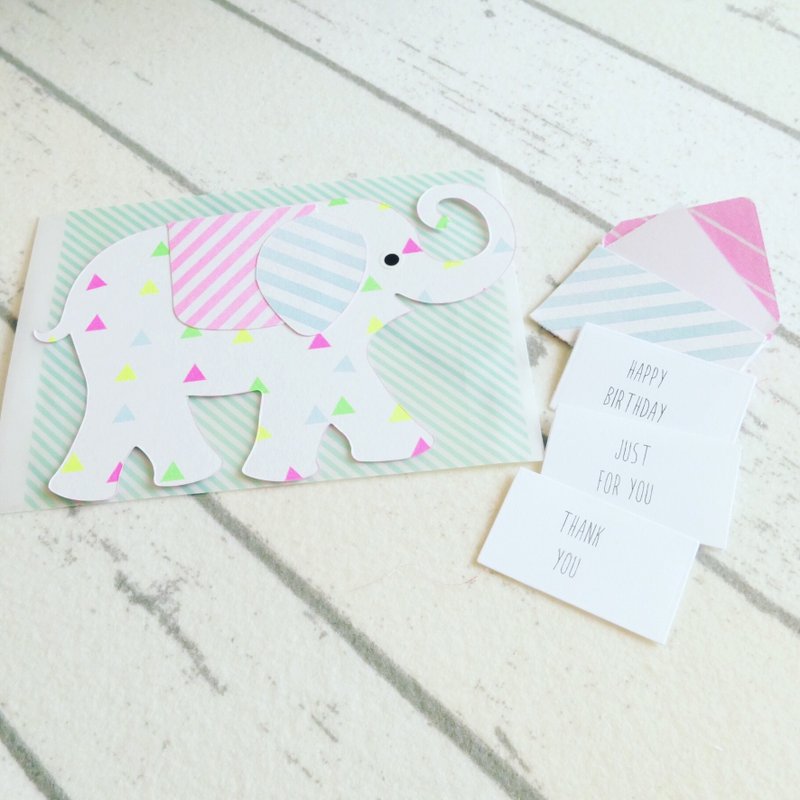 大象卡片 - 卡片/明信片 - 纸 粉红色