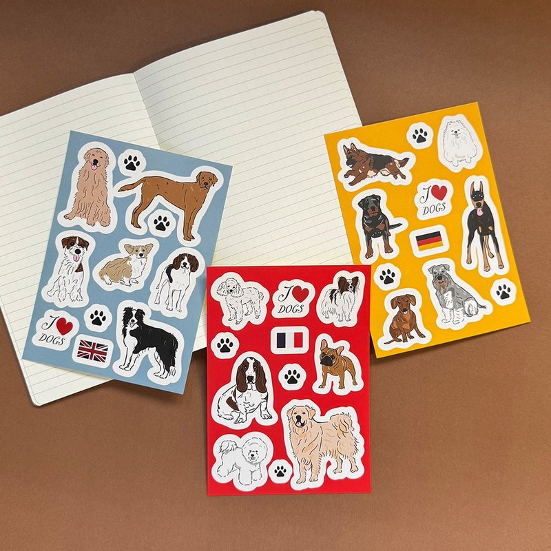 原创 手绘狗狗贴纸 - 贴纸 - 其他材质 