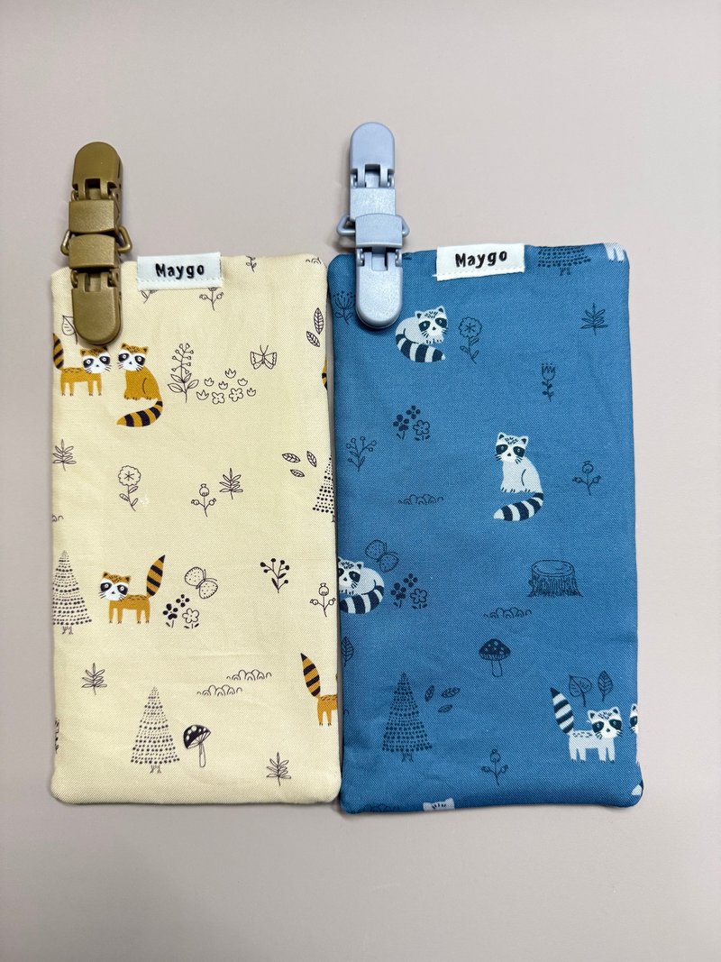 Maygo.bib 浣熊小日子手帕巾。六层纱、手作、幼儿园必备 - 手帕/方巾 - 棉．麻 黄色