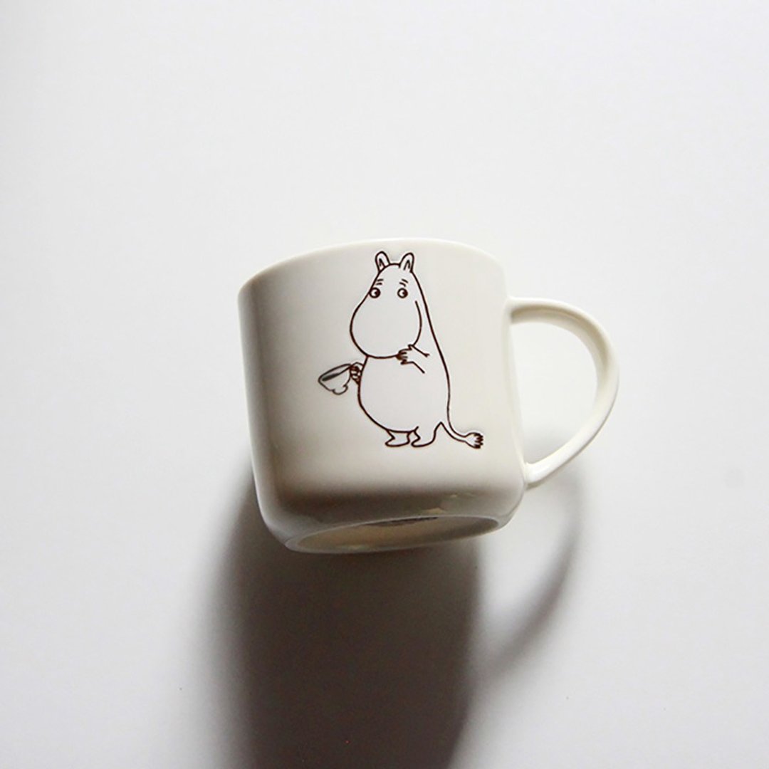 MOOMIN噜噜米-花样系列硅胶杯盖(噜噜米) - 咖啡杯/马克杯 - 瓷 白色