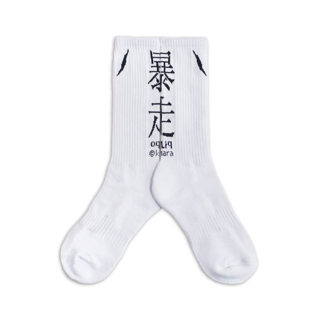 EVANGELION X oqLiq 福音战士暴走袜 (白)毕业、老师礼物 - 袜子 - 棉 白色