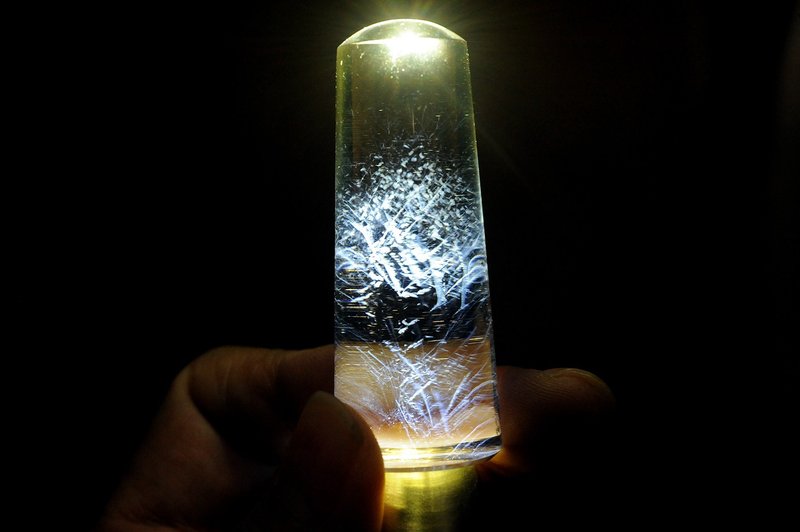 全美黄水晶蓝针印章 矿石/水晶/灵修/开运/招财/破煞/防小人(全美 - 摆饰 - 宝石 