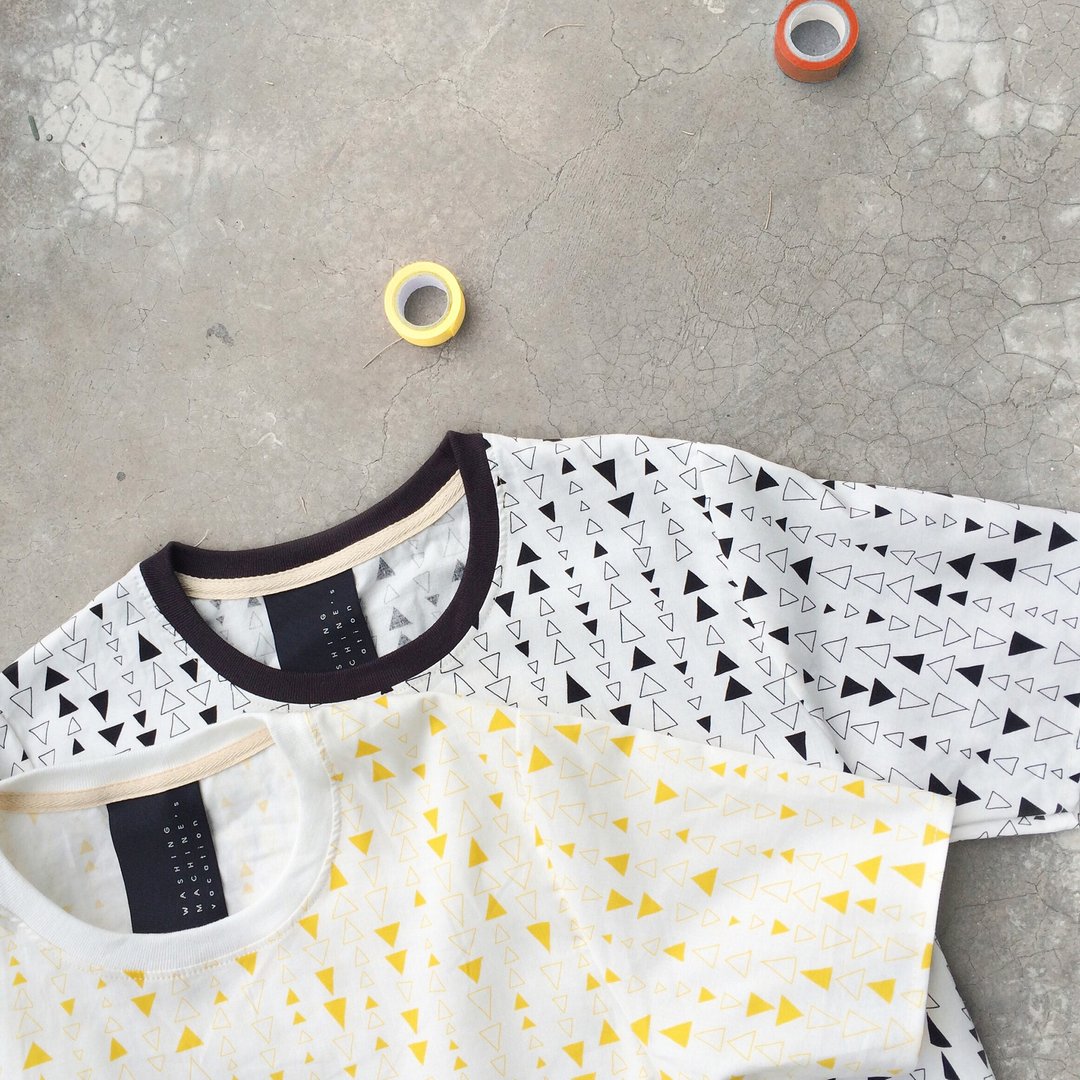 triangles pattern - top shirt【雙 11 限定】 - 女装上衣 - 棉 多色