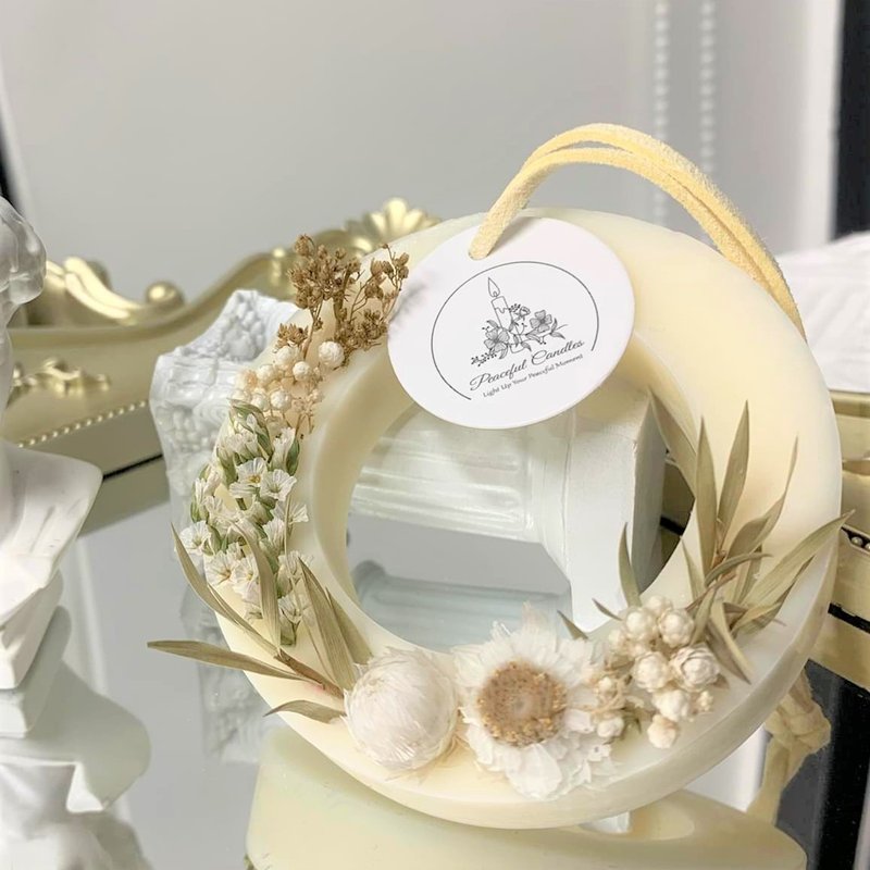 干燥花香薰蜡片DIY KIT - 蜡烛/香氛/手工皂 - 蜡 白色