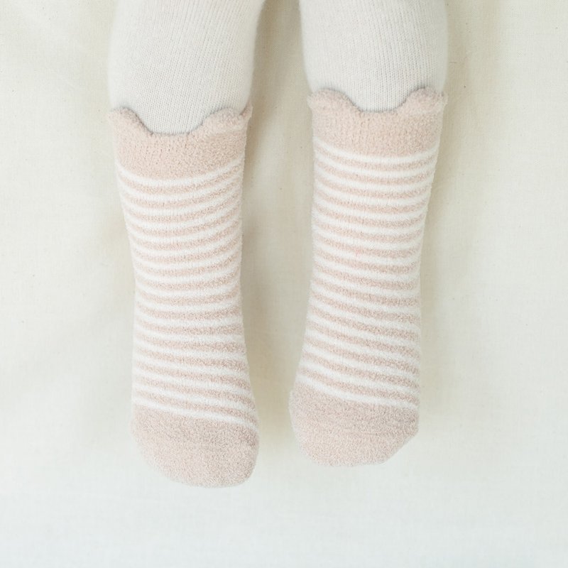 Happy Prince Fully保暖婴儿童短袜3双组 - 婴儿袜子 - 棉．麻 粉红色