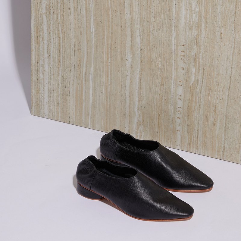 1.3 THE CHICLE HEEL / BLACK - 女款休闲鞋 - 真皮 黑色