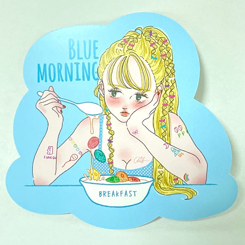 明信片 塑形 - 卡片/明信片 - 纸 蓝色