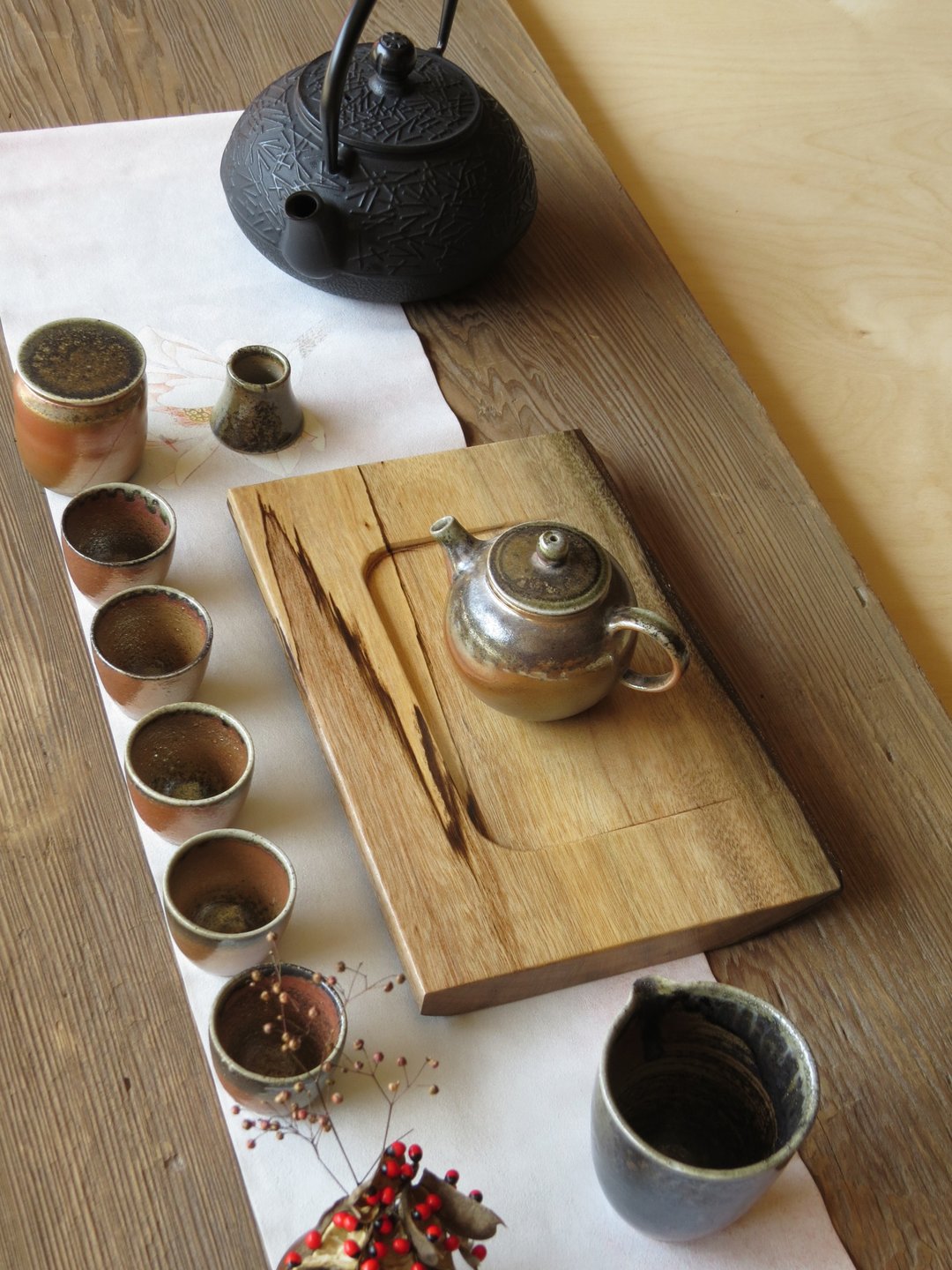 HO MOOD 解构系列—手作 原木茶盘 - 杯垫 - 木头 咖啡色