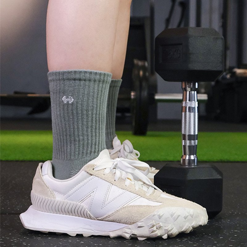 【FOOTER】哑铃刺绣健身袜 (女-K220M) - 袜子 - 棉．麻 多色