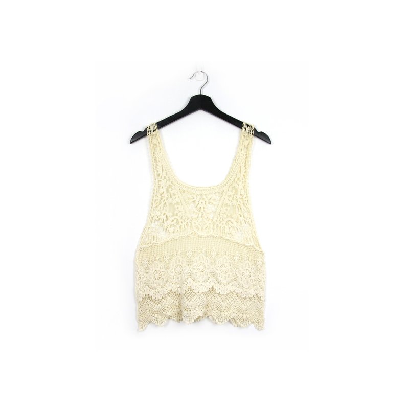 Back to Green::针织背心 蕾丝花样 //vintage - 女装针织衫/毛衣 - 棉．麻 