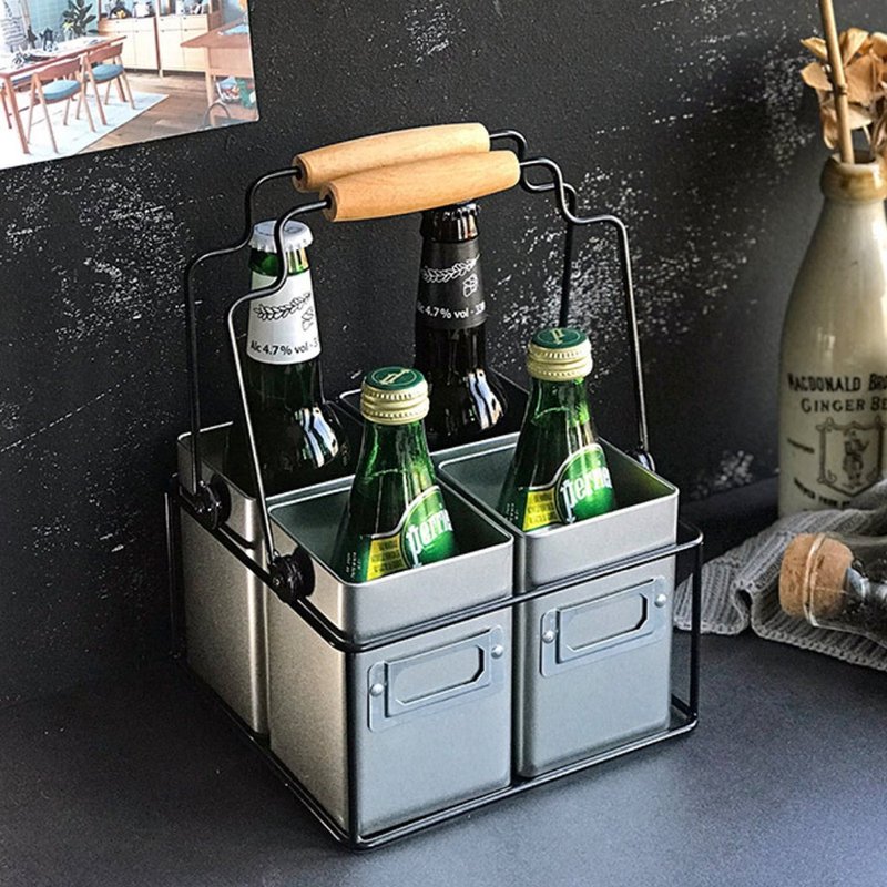 北欧四格多功能铁制收纳架 - 置物架/篮子 - 其他金属 