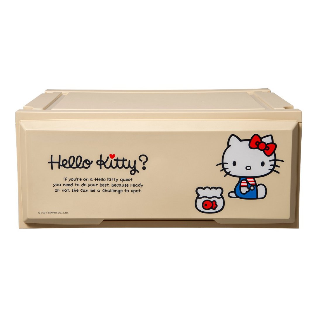 【树德 livinbox】MB-5501BH9 蝴蝶结款Kitty 单层抽屉 3入 - 收纳用品 - 塑料 卡其色