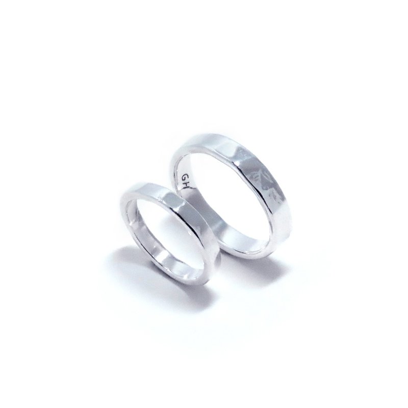 文化币金工手作课程 纯银戒指【痕迹】棱面质感戒指 - 金工/饰品 - 纯银 