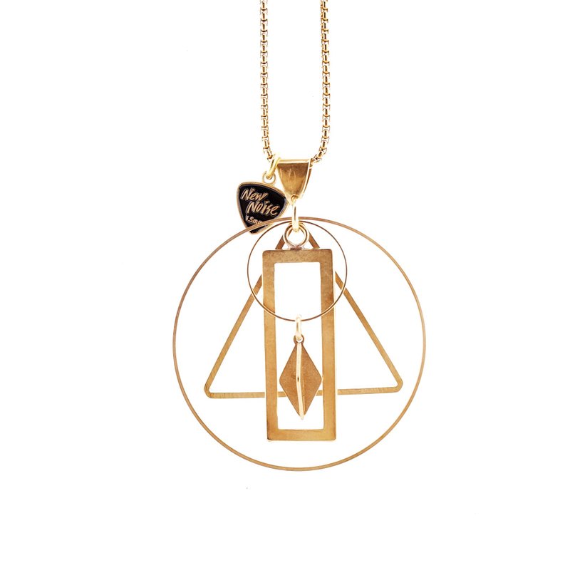 驱动力项链(黄铜色)Driving force necklace - 项链 - 其他金属 金色