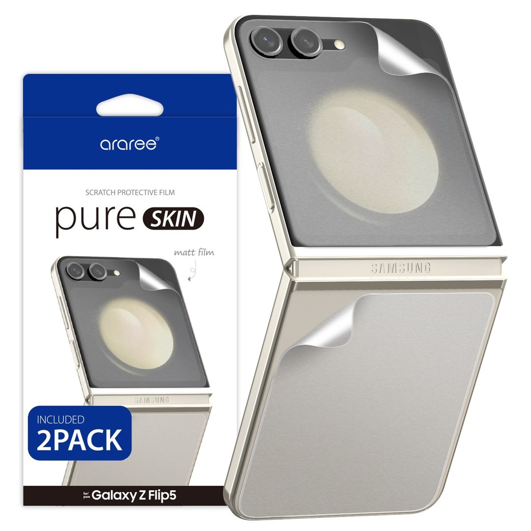 araree - Samsung Galaxy Z FLIP 5 PURE SKIN 磨砂保护贴 (2张) - 手机配件 - 其他材质 