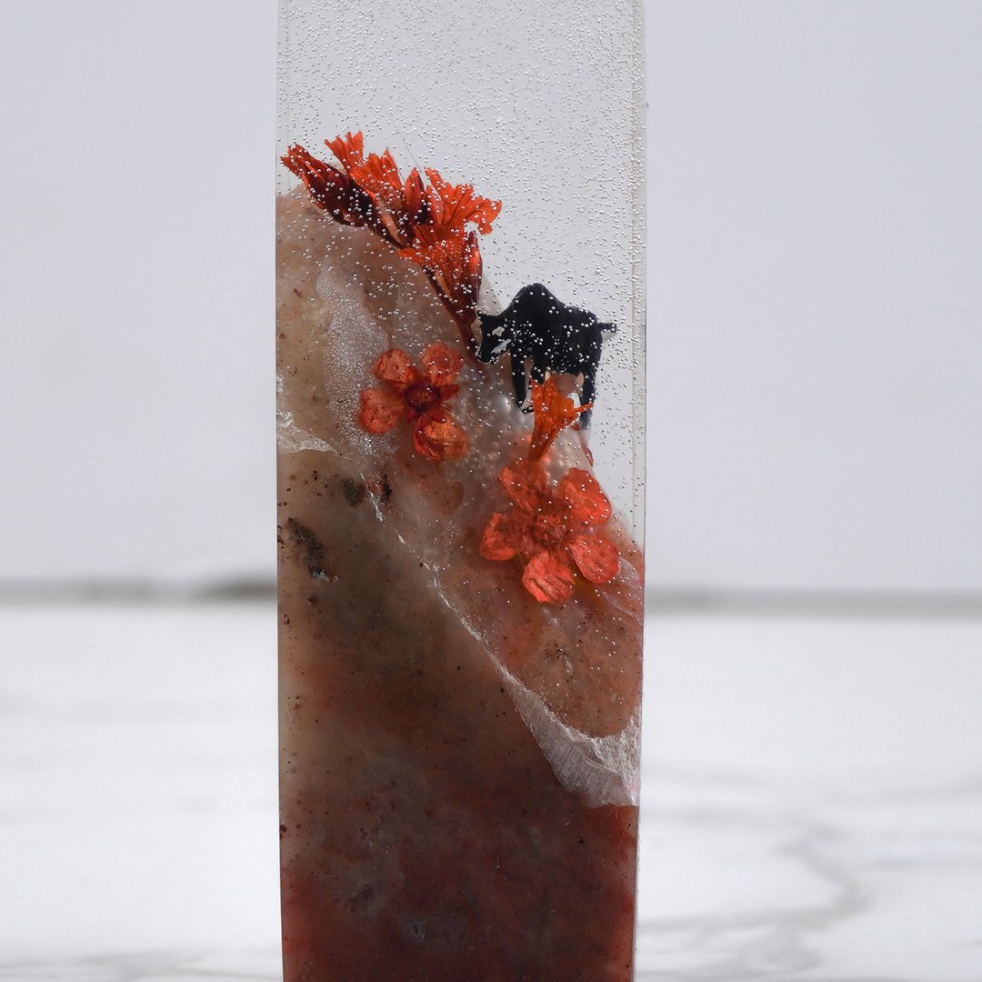 定制化手工印章-|永生花树脂印章2 x 1.6 CM|篆刻印章 - 印章/印台 - 石头 