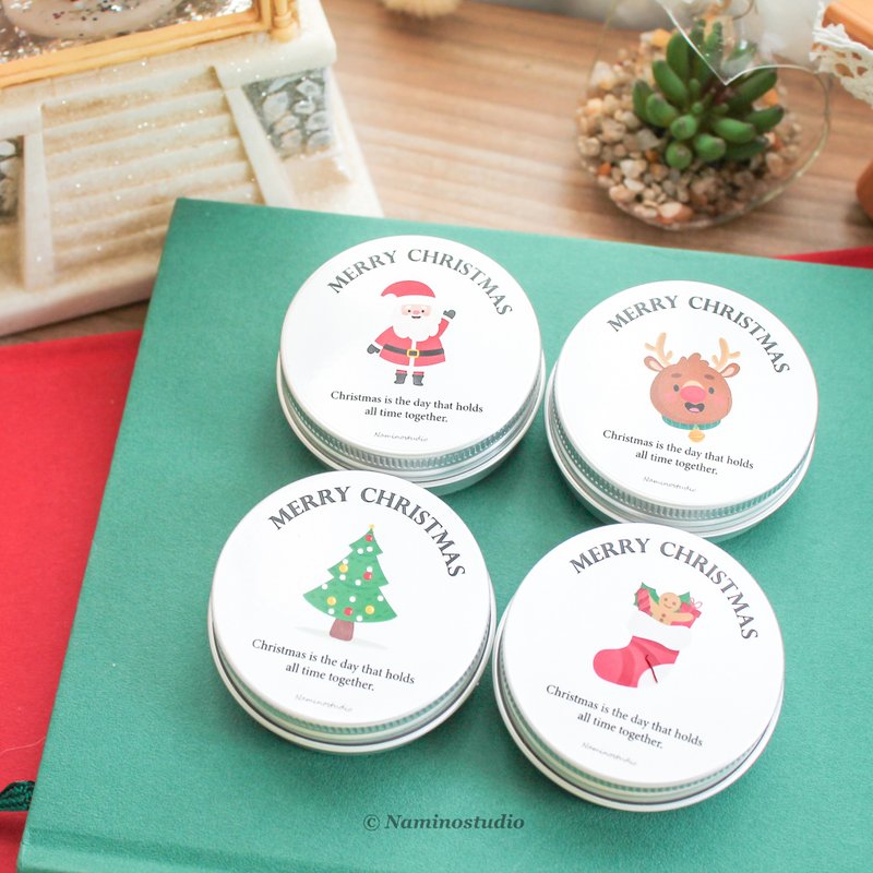 Scented candle, 30 g. Merry Christmas and Happy new year gift, giveaway - 蜡烛/烛台 - 其他材质 白色