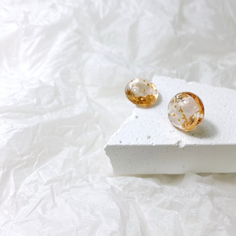 金珀 • 手工耳环 - 耳环/耳夹 - 树脂 