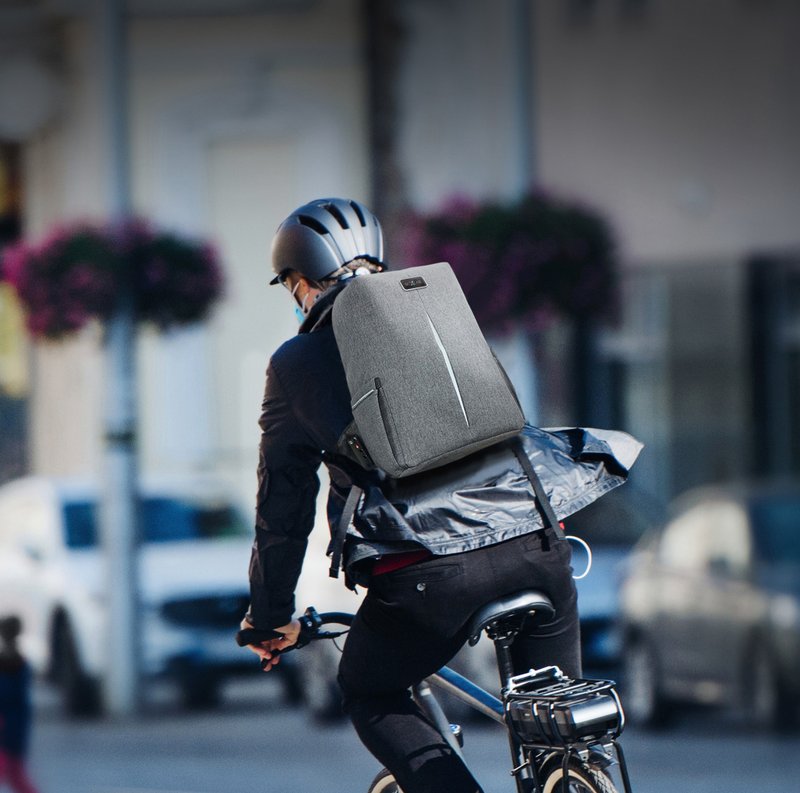 Phantom 多功能防盗背包 环保|企业赠礼|定制化 - 后背包/双肩包 - 防水材质 灰色