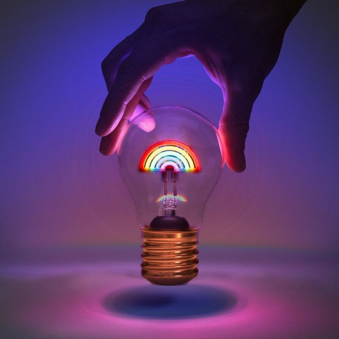Suck UK 彩虹充电式 LED 霓虹造型灯泡 - 灯具/灯饰 - 其他材质 