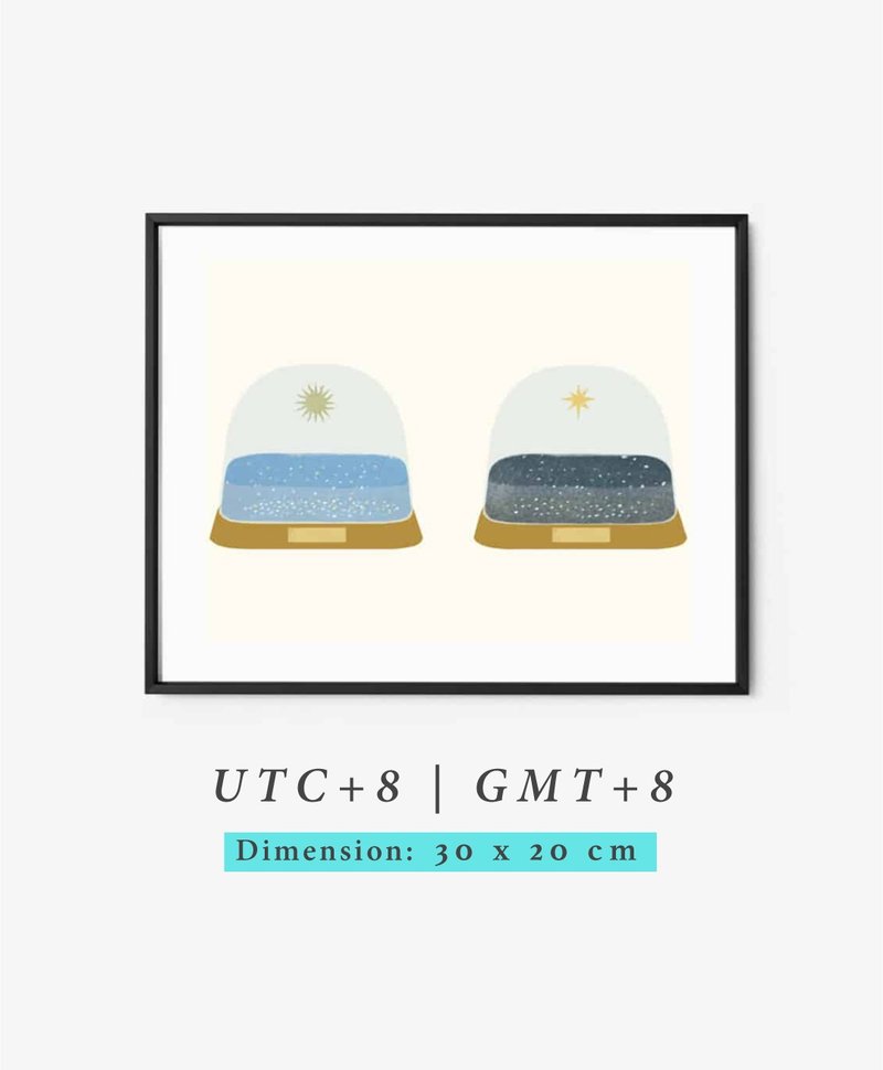 UTC+8 | GMT +8  关于时区 - 海报/装饰画/版画 - 纸 