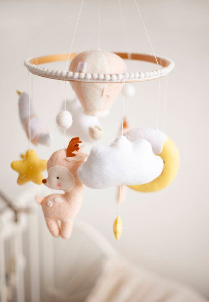 婴儿床移动 女孩托儿所装饰 林地沙漠可爱婴儿淋浴礼物 - 玩具/玩偶 - 其他材质 粉红色