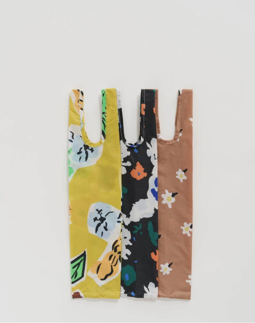 BAGGU 环保提袋-窄版- 三个一组- 经典花朵 - 化妆包/杂物包 - 防水材质 