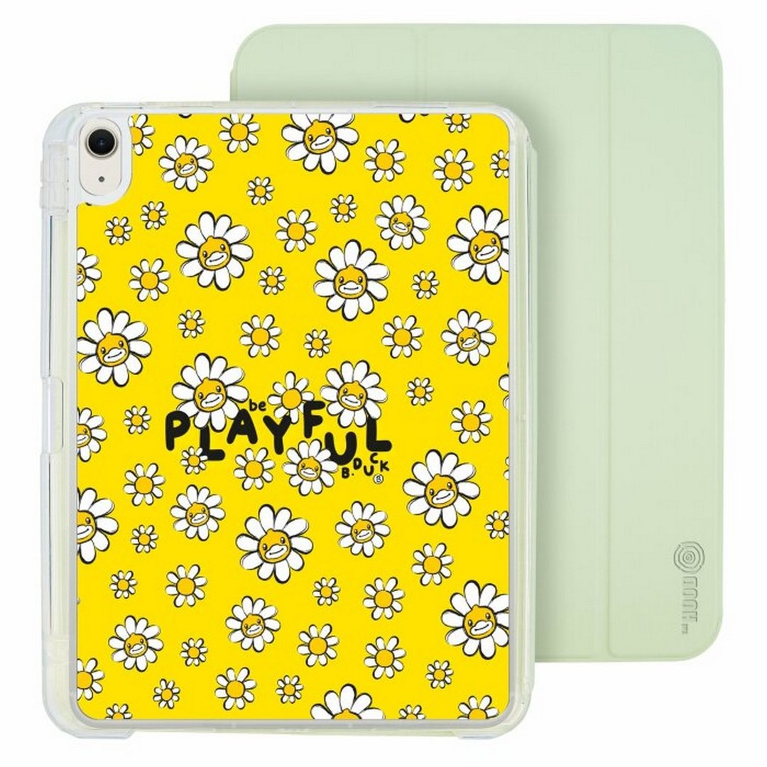 小黄鸭花花图案 iPad Air 11/pro13可拆式防摔透明笔槽折套ipad - 平板/电脑保护壳 - 塑料 多色