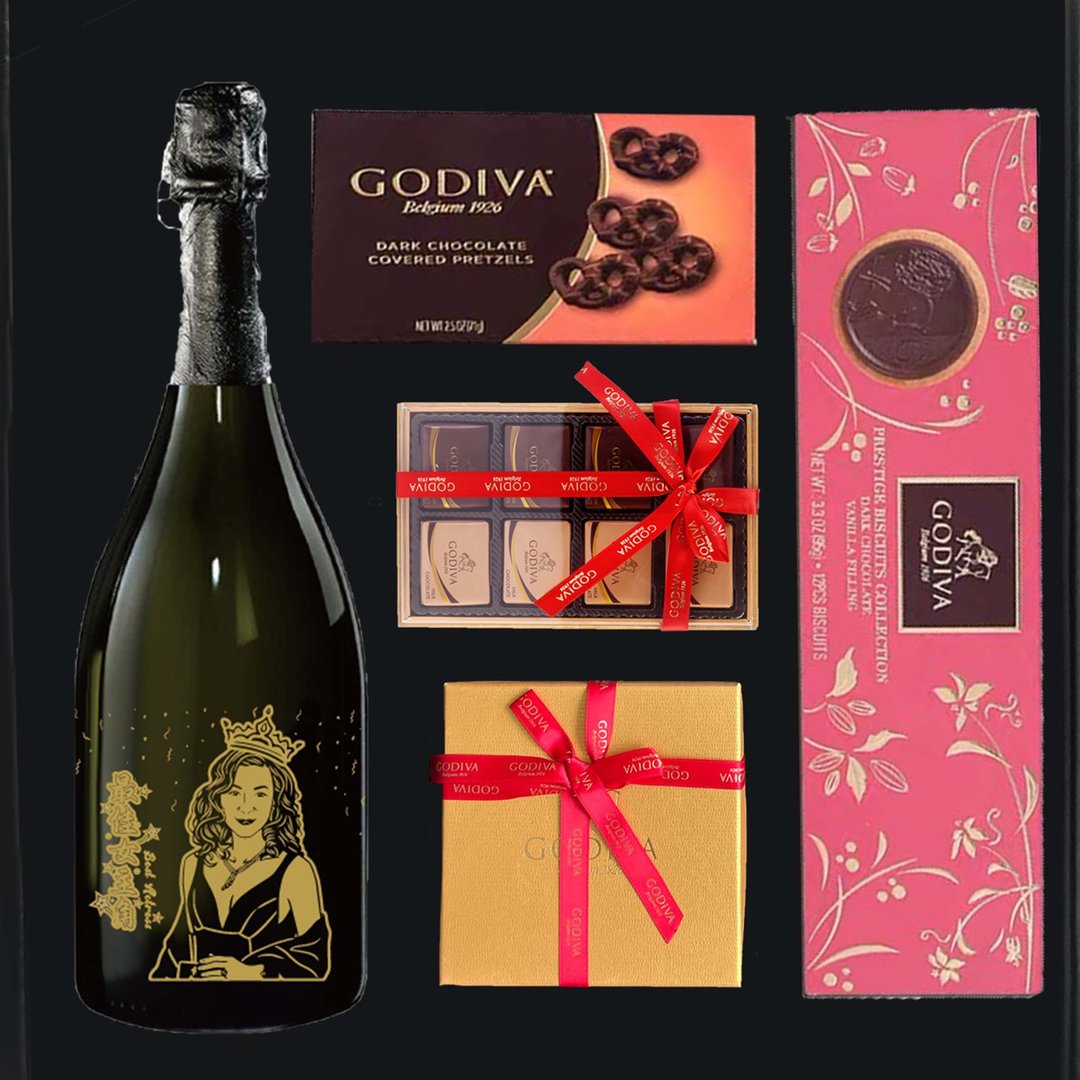 荣休礼盒 | 定制化荣休礼物套装 Dom 2015 & Godiva 雕刻礼物 - 酒类 - 玻璃 