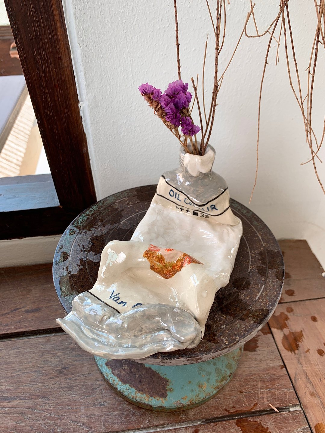 Ceramic Big Color vase - 摆饰 - 陶 白色