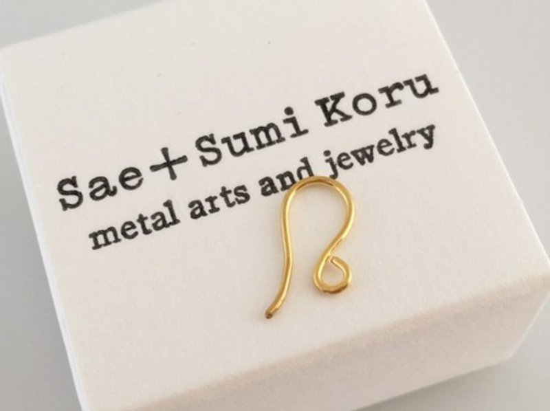 K24 纯金耳勾，可免费更换坠饰，附赠红玉髓坠饰 - 耳环/耳夹 - 其他金属 