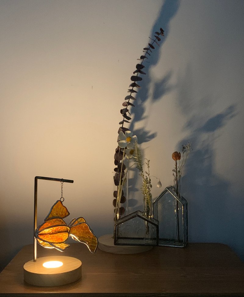 玻璃镶嵌金鱼灯饰 - 摆饰 - 玻璃 