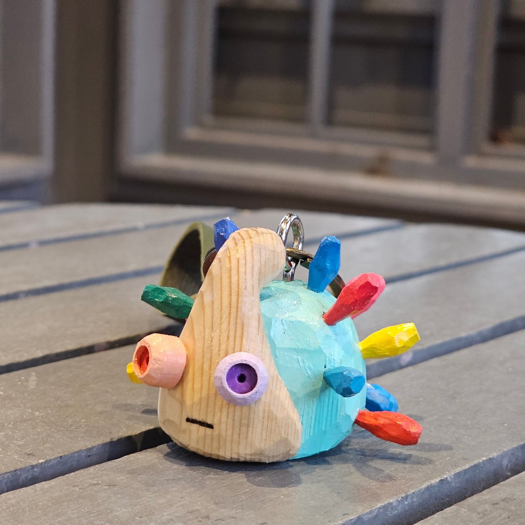 (keychain Wood) little Colorful Gems - 玩偶/公仔 - 木头 
