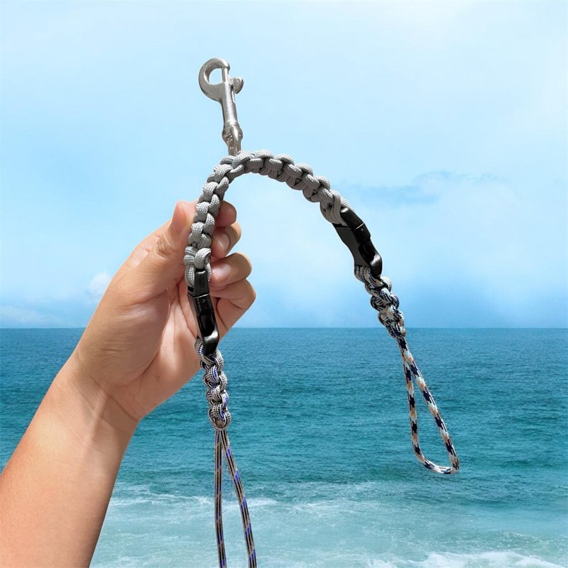 潜水蛙鞋扣 蛙鞋快拆带 不锈钢蛙鞋挂带 蛙鞋挂钩 伞绳手作 - 运动配件 - 尼龙 蓝色