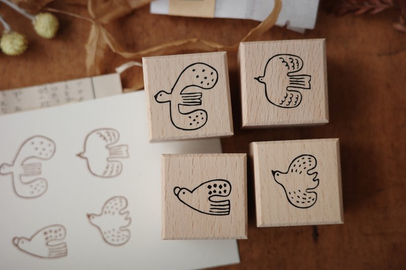 小岛匠所 复刻章 - 小鸟飞飞 2.0 版 - 印章/印台 - 木头 