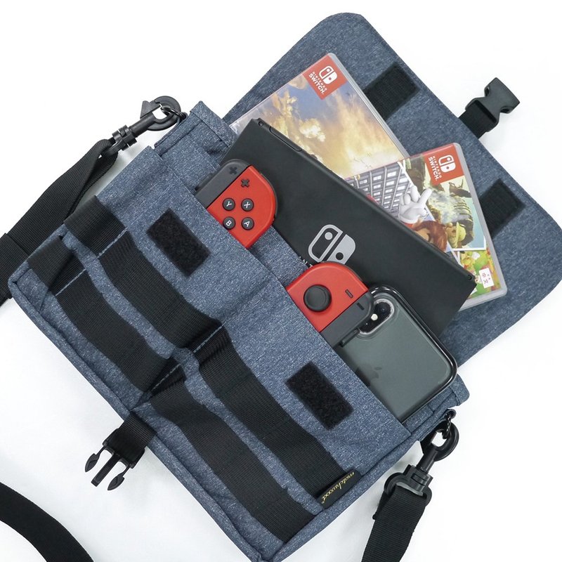 Switch 主机全防水收纳包 Sacoche Switch 随身小包 防撞包 - 侧背包/斜挎包 - 防水材质 蓝色