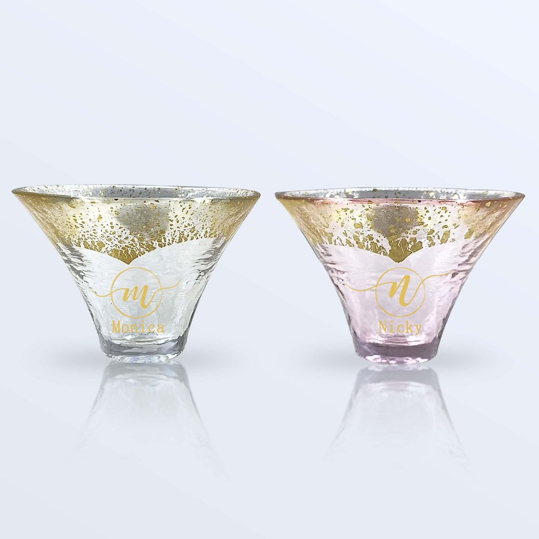 Fuji Mountain Sake Glass|个性化日式日式富士山清酒对杯|雕刻 - 酒杯/酒器 - 玻璃 