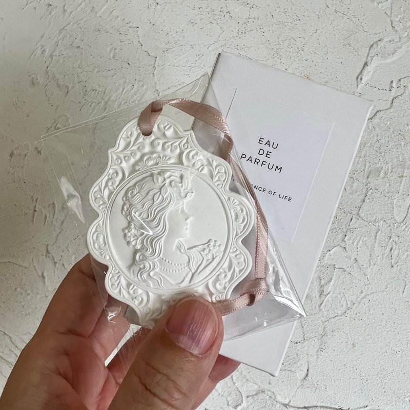 恋恋法式袖珍浮雕石膏扩香片(扩香石) -2片装-纯白无香 - 摆饰 - 其他材质 白色