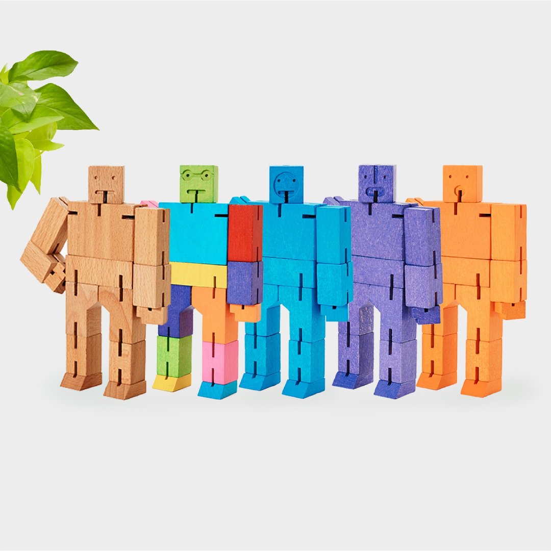 Cubebot 酷比人【经典小型】木制变形机器人 益智玩具・疗愈摆饰 - 玩具/玩偶 - 木头 